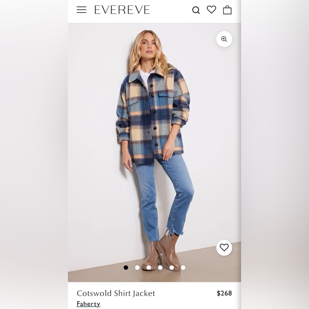 Faherty Cotswold Shirt Jacket in Audryplaid, XS